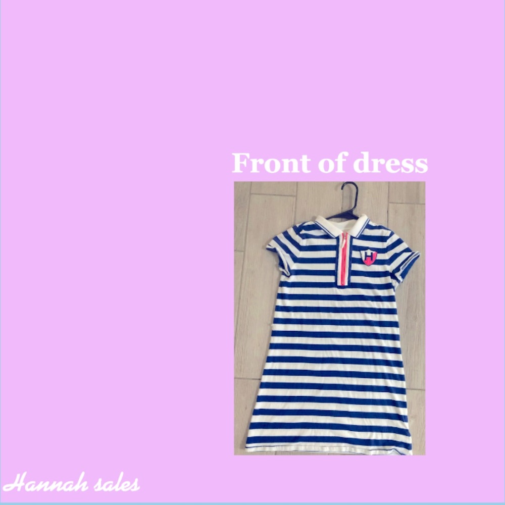 Tommy Hilfiger striped dress with H logo on top left